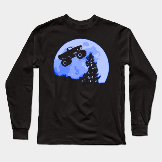 Monster Moon Long Sleeve T-Shirt by nickbeta